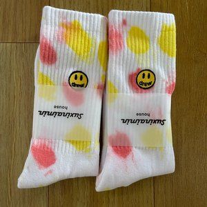 Drew House White Socks Yellow